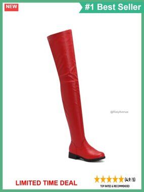Women's Over the Knee Thigh High Boots Chunky Block Heel Pull-On PU